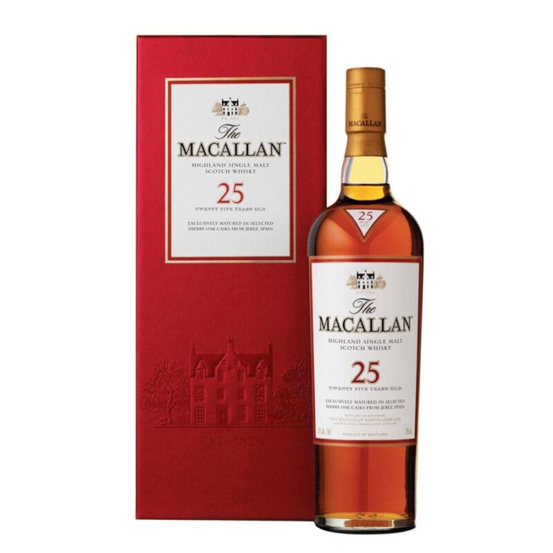 The Macallan 25 Year Old Sherry Oak Cask 2000s Bottling Highland Single Malt Scotch Whisky